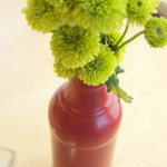 Simple floral with recycled beer bottles