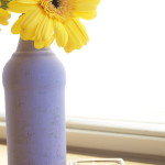 Simple floral with recycled beer bottles