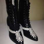 Embellished steam punk bridal shoes